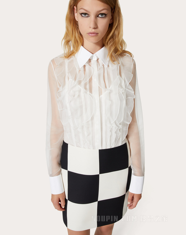 EXCHESS CREPE COUTURE短款连衣裙