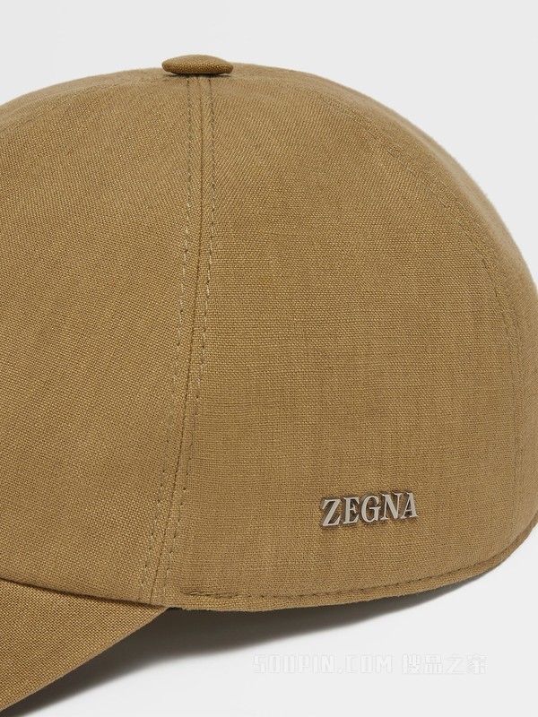 浅绿色亚麻棒球帽