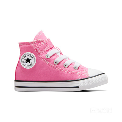 【婴童】All Star 1V儿童魔术贴高帮帆布鞋 中性 粉红色