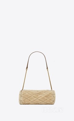 SADE绗缝羊毛皮和绒面革迷你管形手袋