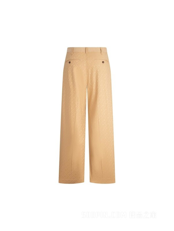 COLLECTION23新款秋冬男装暗纹提花排扣宽松直筒裤32338