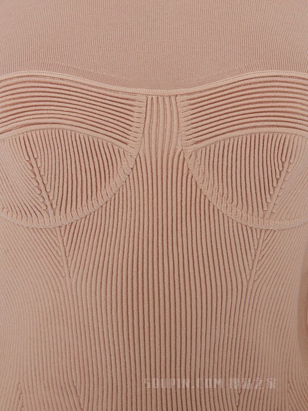 谷波法缝织束腰羊毛套衫