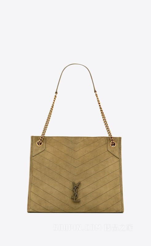 NIKI中号绒面革购物袋