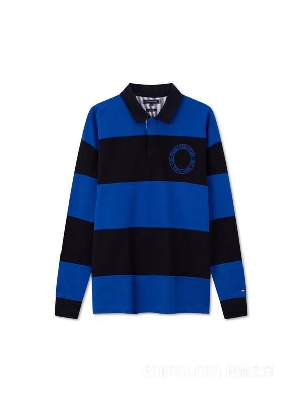 23新款秋冬男女美式复古拼色刺绣POLO翻领卫衣MW0MW32750