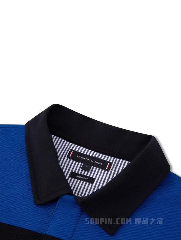 23新款秋冬男女美式复古拼色刺绣POLO翻领卫衣MW0MW32750