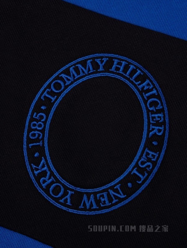 23新款秋冬男女美式复古拼色刺绣POLO翻领卫衣MW0MW32750