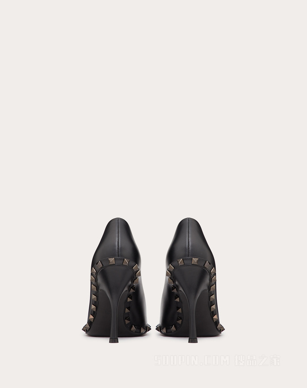 ROCKSTUD同色铆钉小牛皮高跟鞋（鞋跟高10厘米）