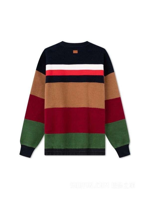 PENDLETON23秋冬男纯棉拼色条纹重工宽松套头卫衣33296