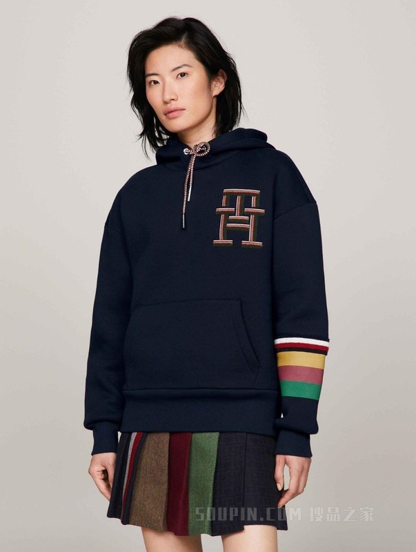 PENDLETON23新款秋冬男撞色重工宽松抓绒连帽卫衣34025