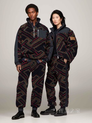 PENDLETON23秋冬男仿羊羔绒拼接束脚宽松针织卫裤34032