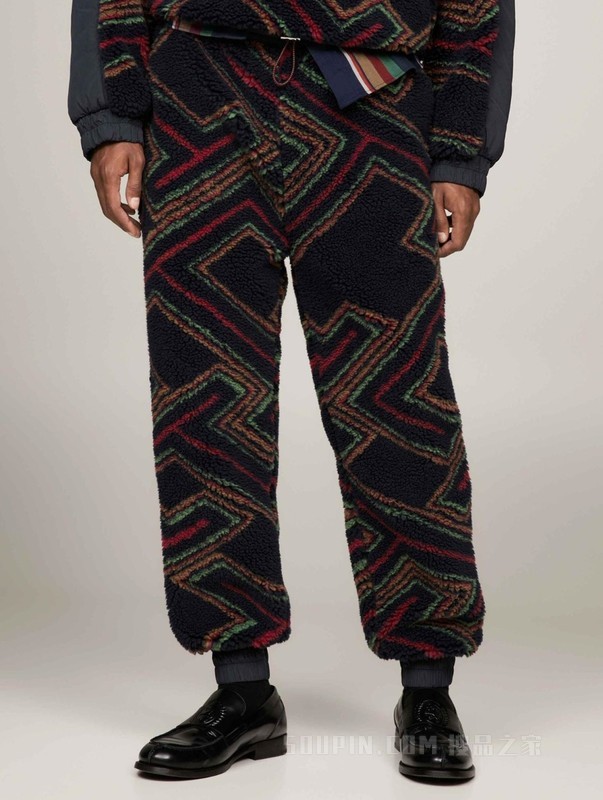 PENDLETON23秋冬男仿羊羔绒拼接束脚宽松针织卫裤34032