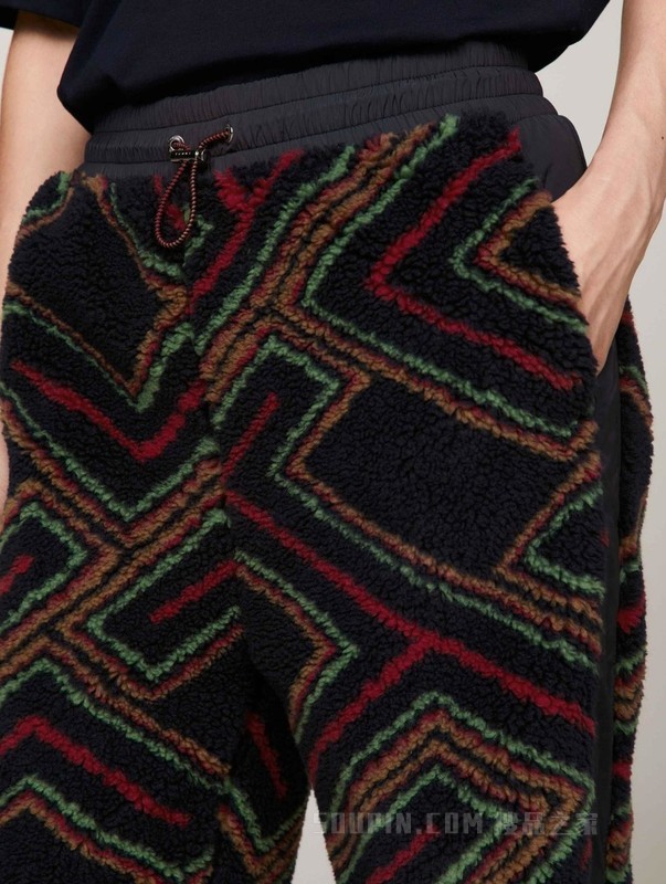 PENDLETON23秋冬男仿羊羔绒拼接束脚宽松针织卫裤34032