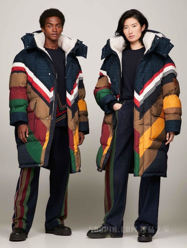 PENDLETON23秋冬男仿羊羔绒拼接中长宽松铺棉外套34026