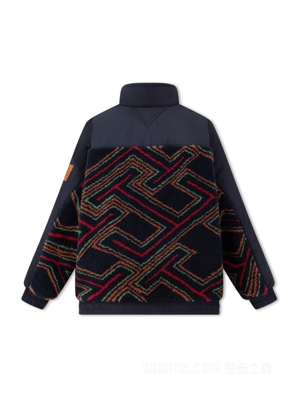 PENDLETON23秋冬男仿羊羔绒拼接拉链半襟铺棉外套34030