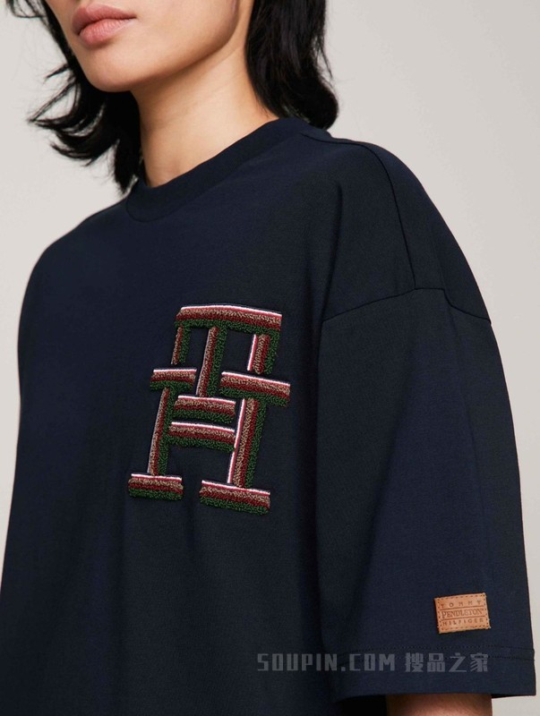 PENDLETON23新款秋冬男纯棉毛巾绣字母宽松短袖T恤34037