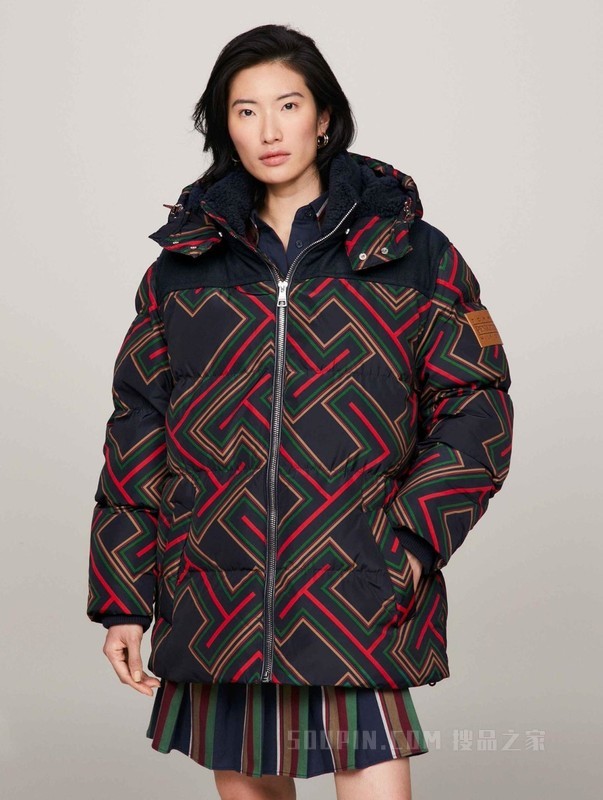 PENDLETON23新款秋冬男仿羊羔绒领拼接宽松铺棉外套34028