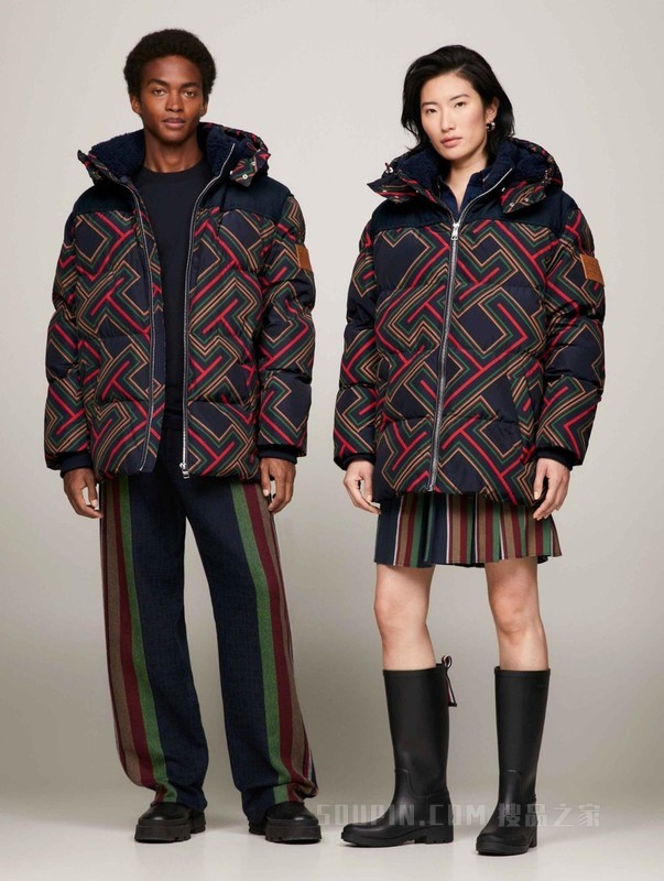 PENDLETON23新款秋冬男仿羊羔绒领拼接宽松铺棉外套34028