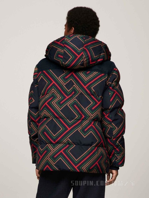 PENDLETON23新款秋冬男仿羊羔绒领拼接宽松铺棉外套34028