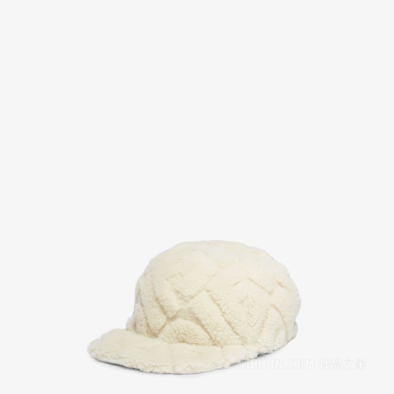 帽子 象牙色羊毛棒球帽
