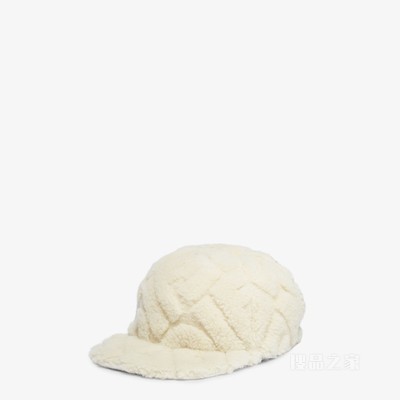 帽子 象牙色羊毛棒球帽