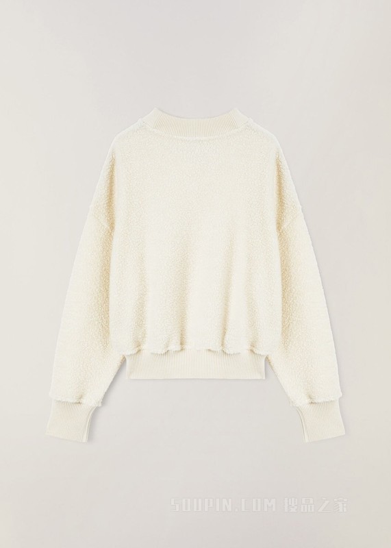 Cocooning 女士卫衣 棉 , 绵羊毛, 羊绒