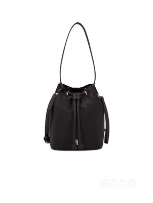 23新款秋冬女装金属字母可拆卸背带抽绳口手提水桶包15218