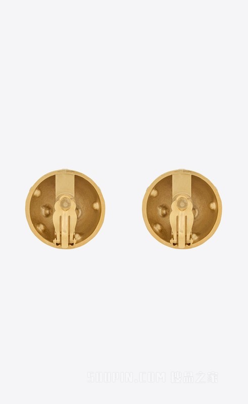 仿水晶金属圆拱耳环