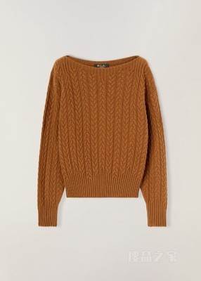 Loro Piana 女士船领针织衫 骆马毛