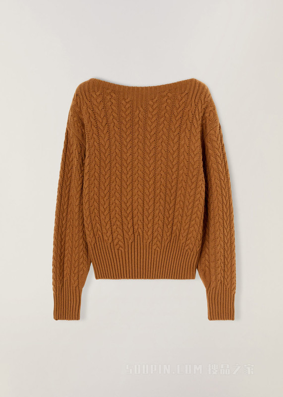 Loro Piana 女士船领针织衫 骆马毛