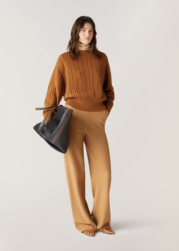 Loro Piana 女士船领针织衫 骆马毛