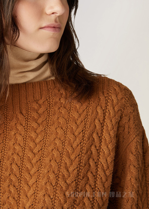 Loro Piana 女士船领针织衫 骆马毛