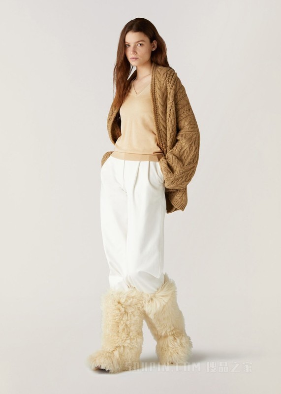 Loro Piana 女士 V 领针织衫 骆马毛