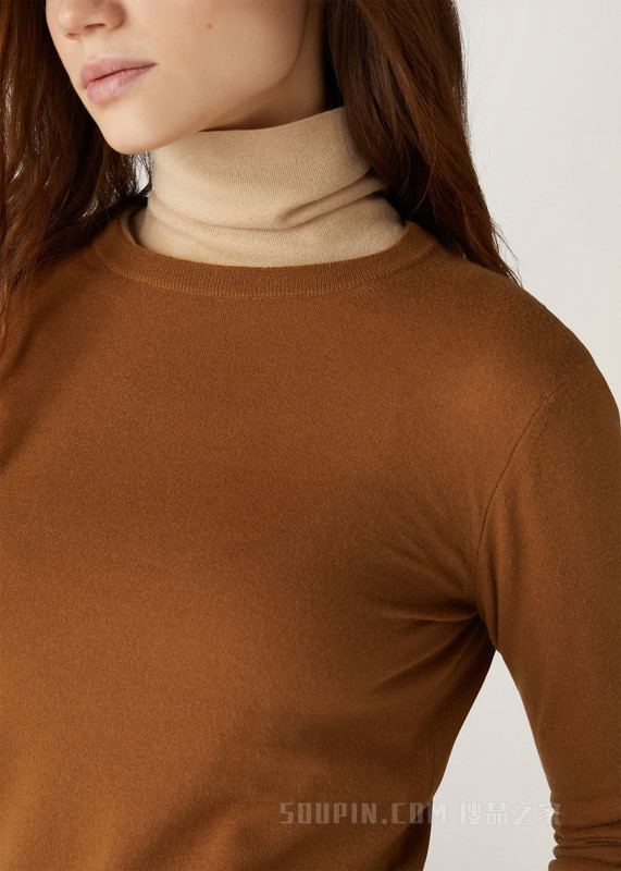 Loro Piana 女士圆领针织衫 骆马毛