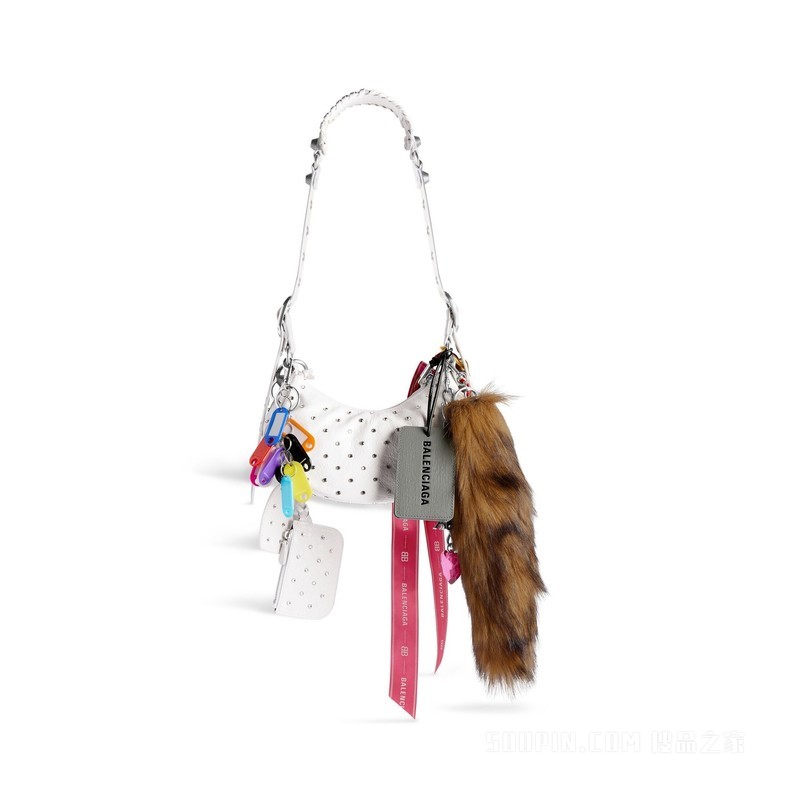 LE CAGOLE COLLECTOR饰莱茵石加小号肩背包