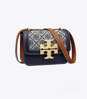 Eleanor T Monogram 小号肩背包 Tory海军蓝