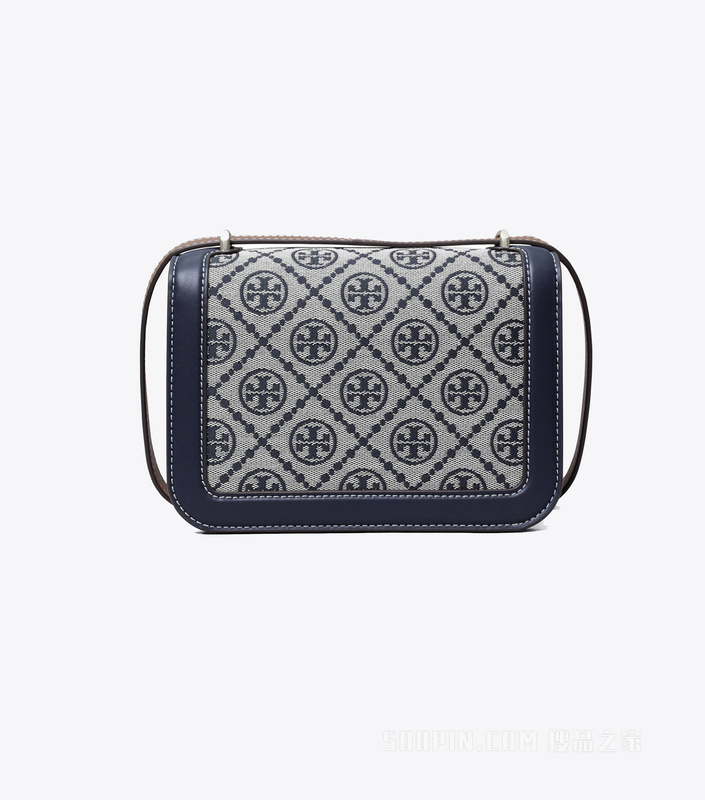 Eleanor T Monogram 小号肩背包 Tory海军蓝