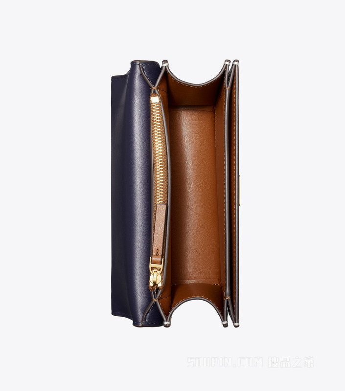 Eleanor T Monogram 小号肩背包 Tory海军蓝