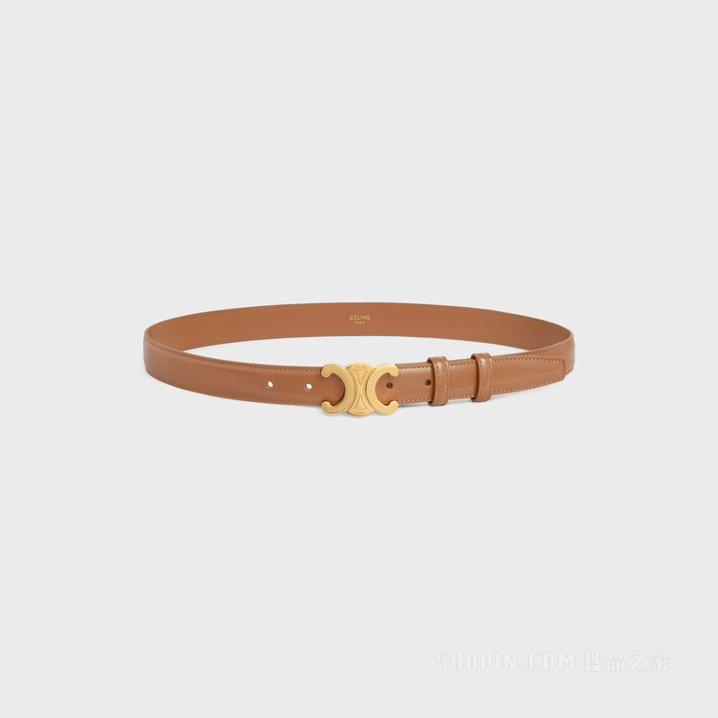 TRIOMPHE中号Taurillon皮革腰带 青铜色-18BU
