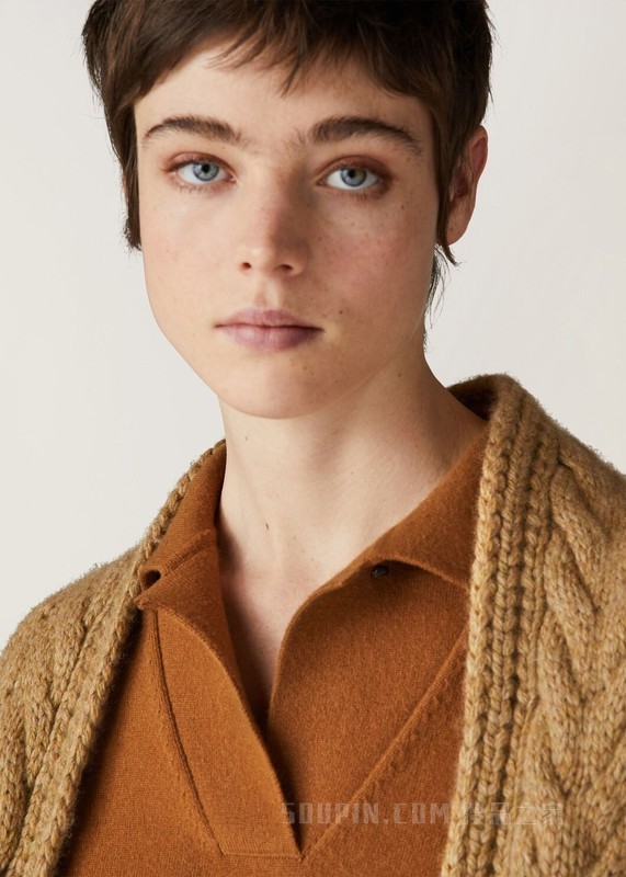 Merano 女士 Polo 衫 骆马毛