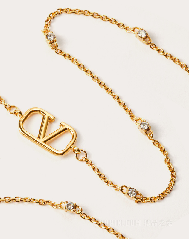 迷你VLOGO SIGNATURE金属和施华洛世奇®仿水晶项链