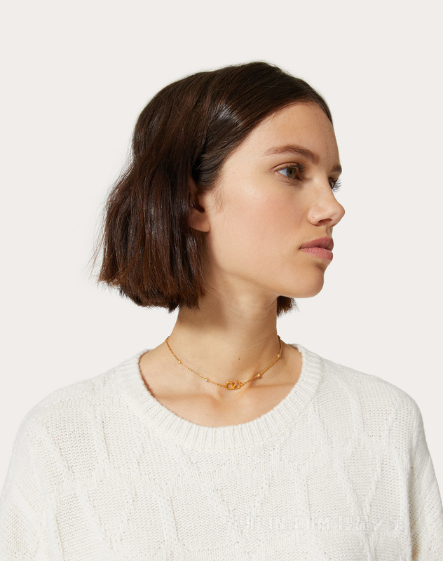 迷你VLOGO SIGNATURE金属和施华洛世奇®仿水晶项链