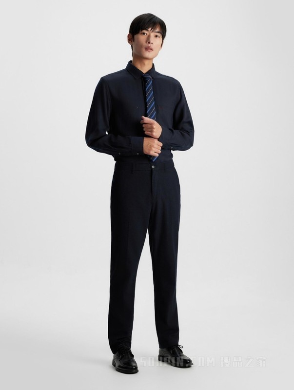 COLLECTION23新款秋冬男休闲职场莱赛尔宽松长袖衬衫32459