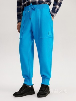 COLLECTION23新款秋冬男装简约徽章束脚合身针织卫裤32433