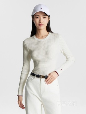 23新款秋冬女绞花拼色合身版圆领套头打底针织衫毛衣02674