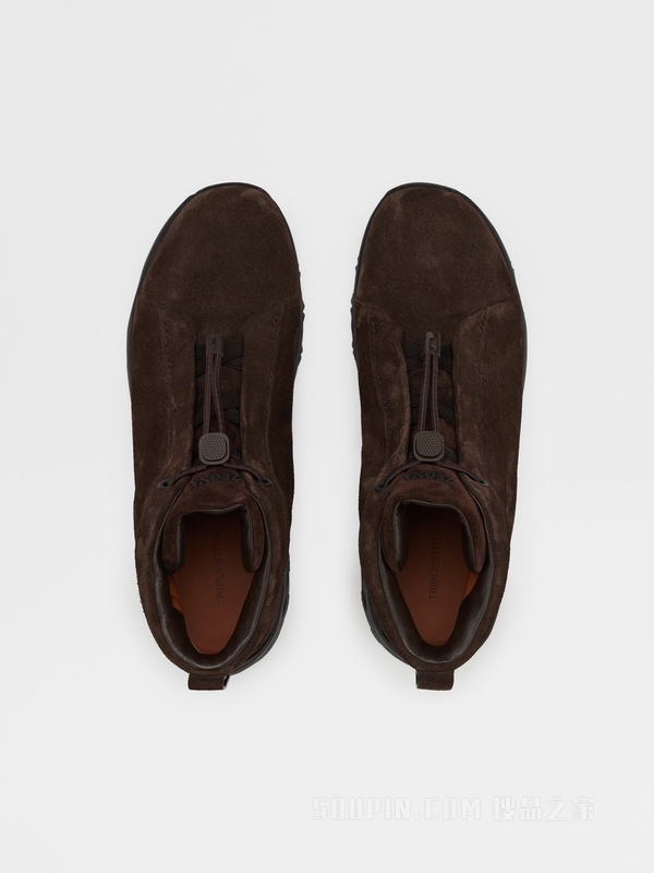 深棕色麂皮 Triple Stitch™ Vetta 高帮运动鞋