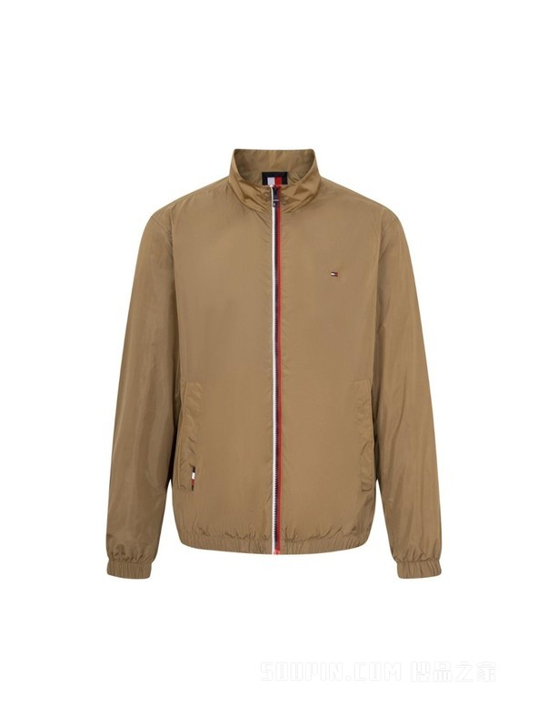 23秋冬男装经典撞色门襟拉链立领宽松单夹克外套MW0MW30244