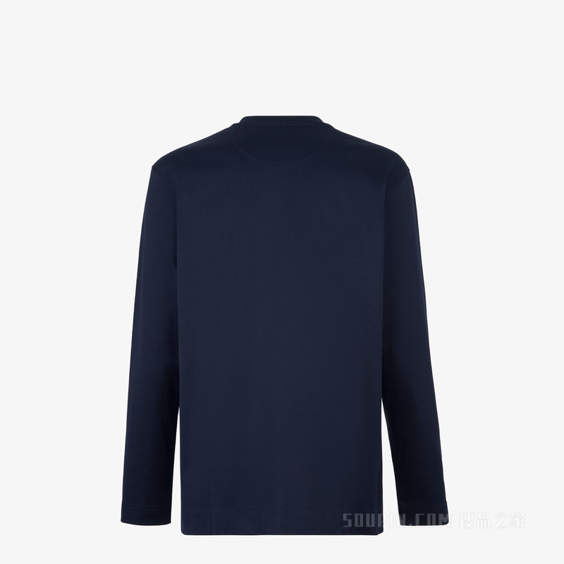 T恤 蓝色针织T恤