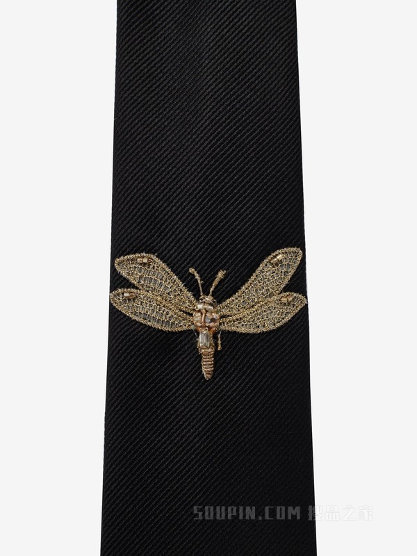 蜻蜓贴花领带