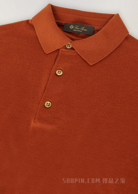 Loro Piana 男士 Polo 针织衫 初剪羊毛
