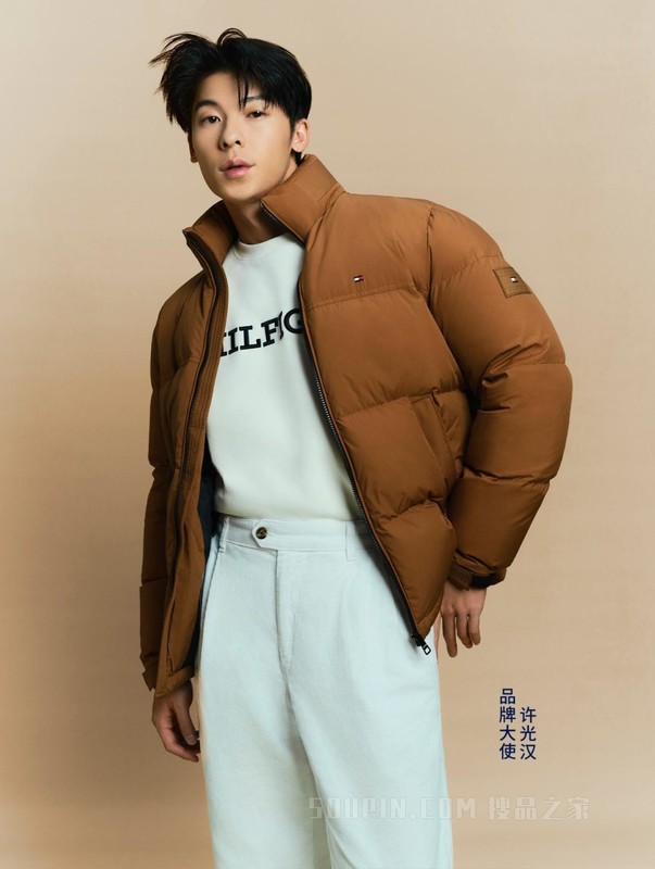 Tommy Hilfiger】【面包羽绒】【许光汉同款】23冬男鸭绒立领合身